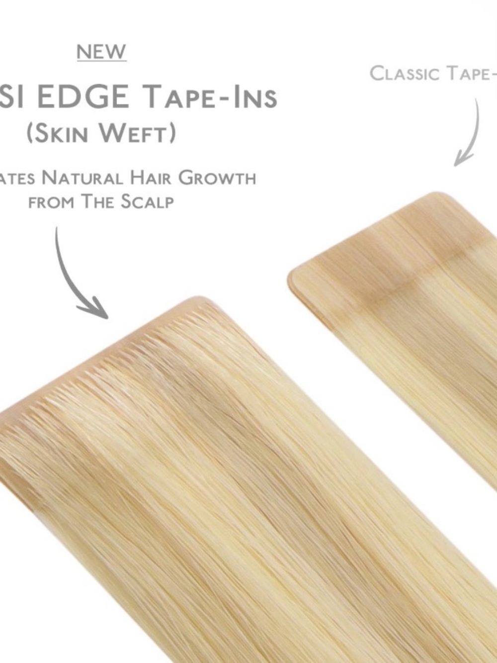 Blonde 16/22 Tape In Hair Extensions - Natural Blonde Multi-Tone 180g #TG1 - Picture 3 of 14